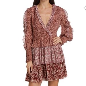 En Saison Metallic Floral mini dress, Never Worn, TAGS STILL ON